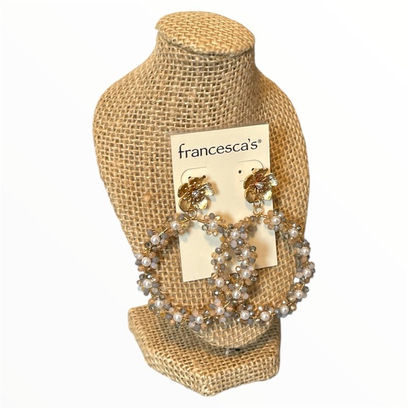 Francesca's Collections Gold and Silver Dangle Earrings - Picture 3 of 4
